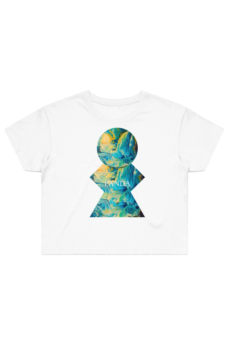 Ocean Panda Street Crop Tee 4062