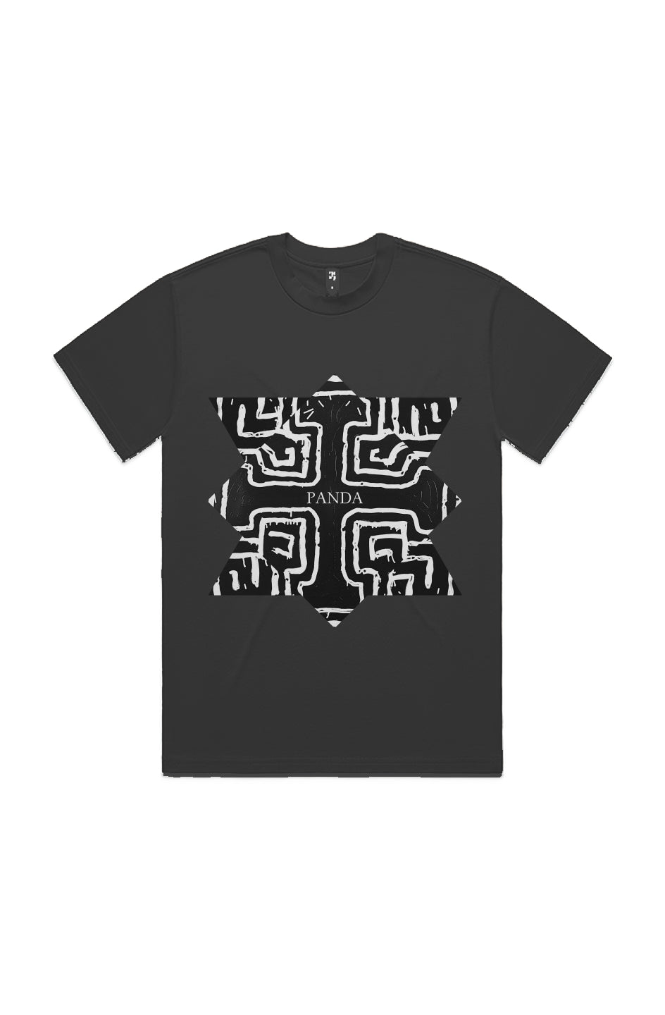 Panda Cross Black HEAVY TEE oversized 5080