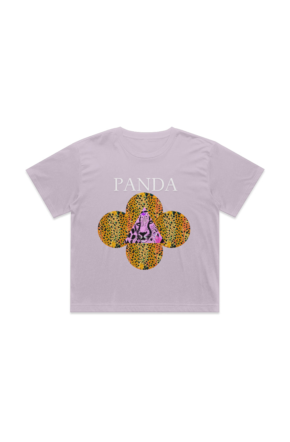 Cheetah Print Panda Crop Top Tee 4093