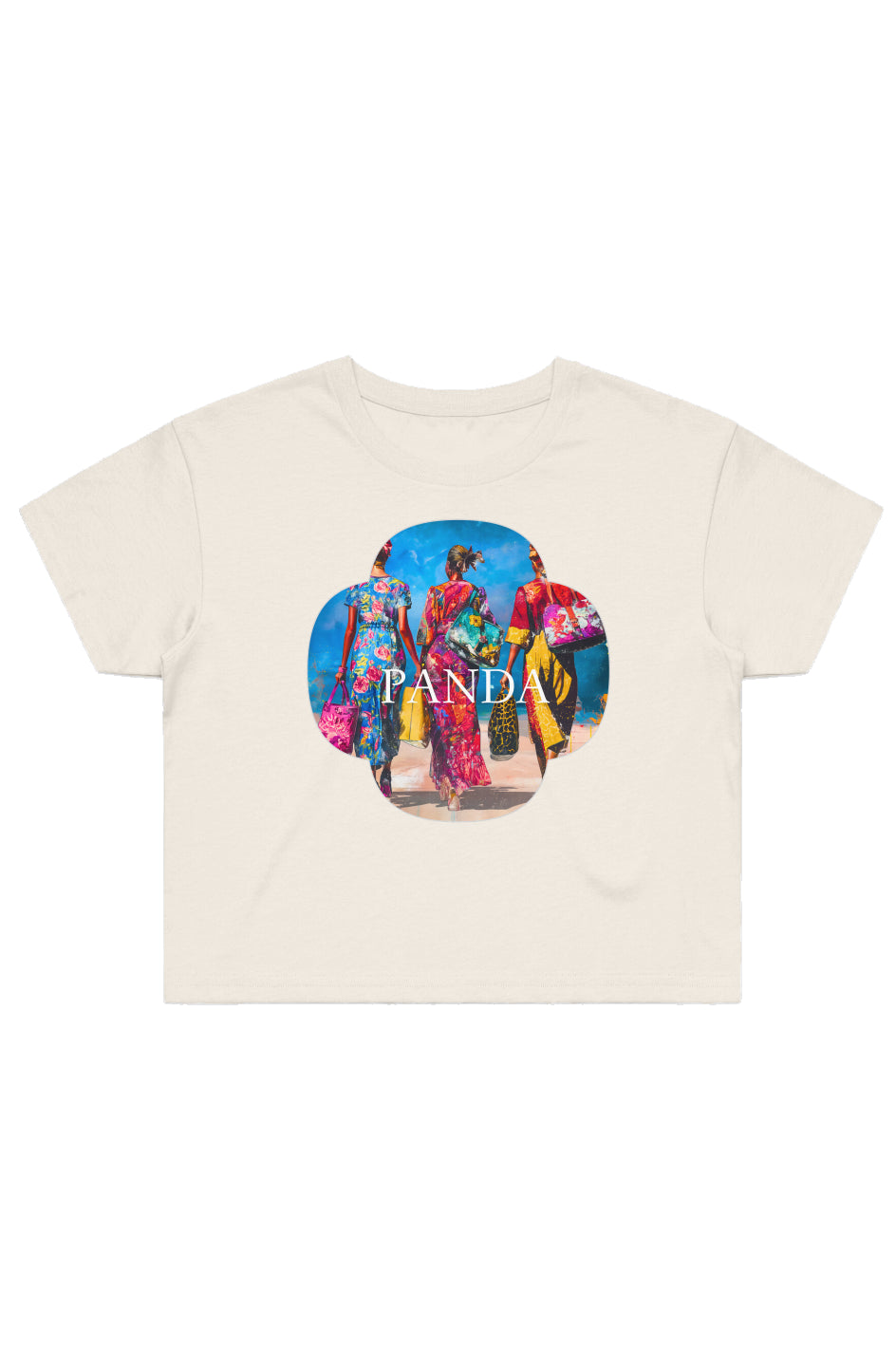 Luxe Life Girls Panda Crop Top Tee 4062