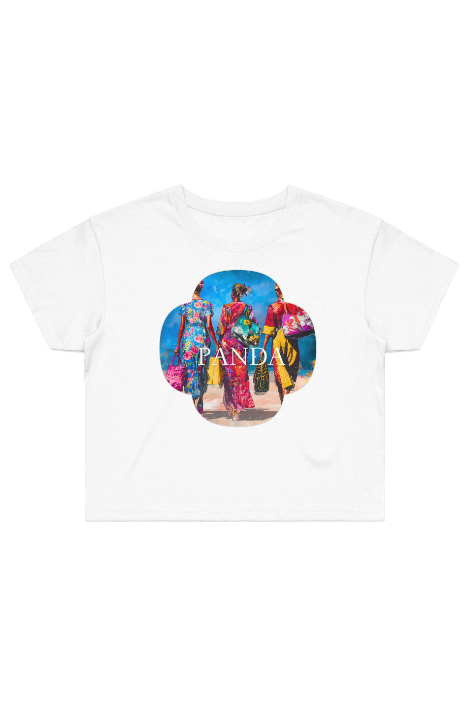 Luxe Life Girls Panda Crop Top Tee 4062