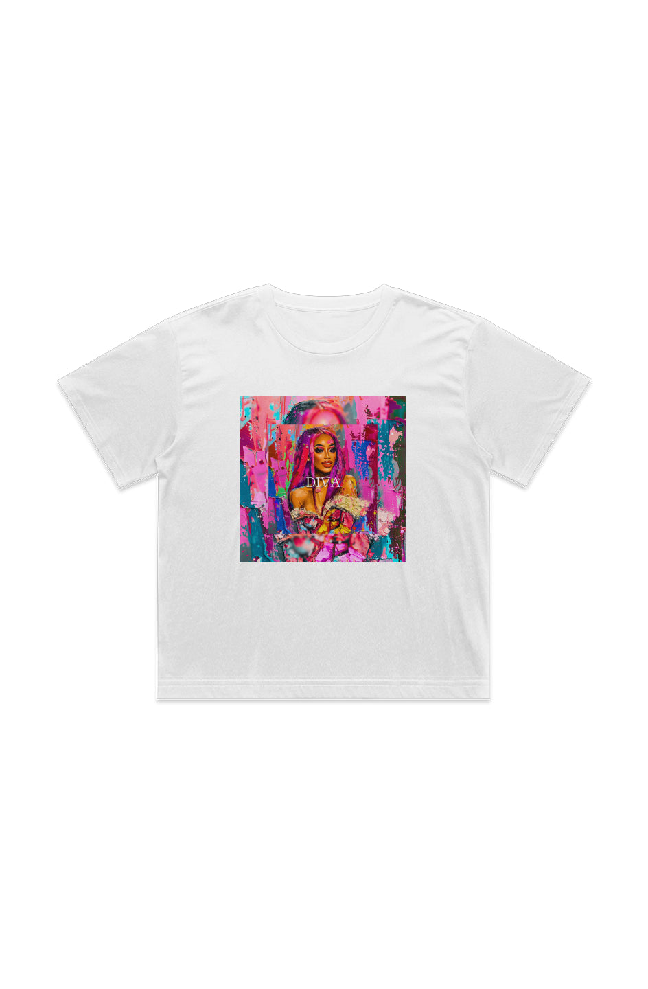 Diva Amber Women's Martina Crop Top Tee 4093