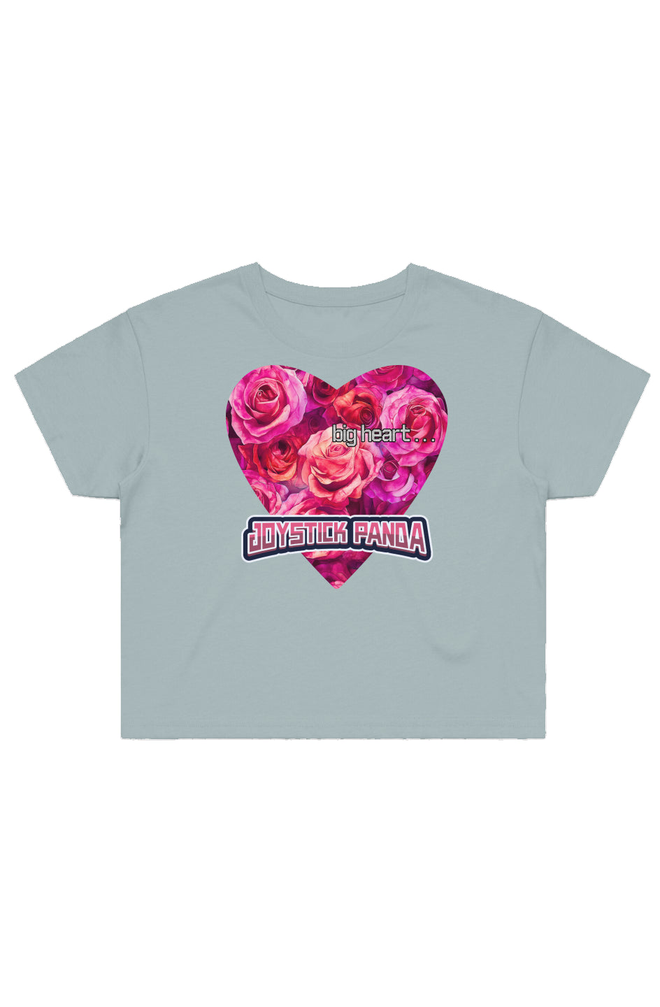 Big Heart Pink Rose Street Crop Tee 4062