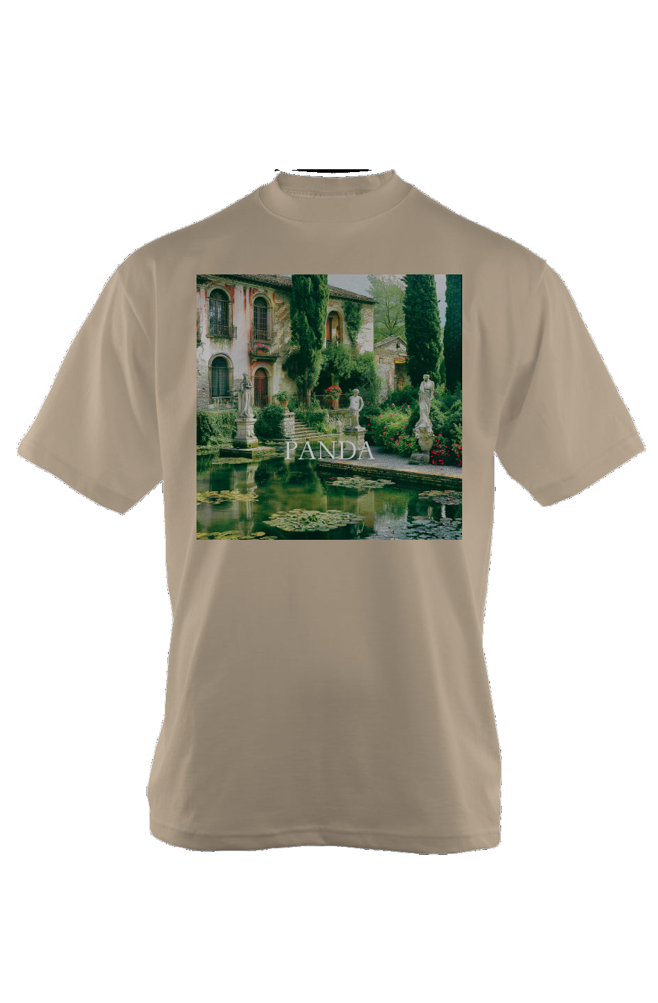 Water Garden Panda Oversized Heavyweight T Shirt shmhss